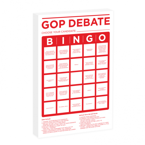 GOP debate bingo