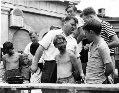 Pie eating contest in Lewes on July 4, 1950. http://www.archives.delaware.gov/100/ourtraditions/Eating_His_way_to_Victory!.shtml