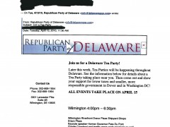 Teapartiers = Delaware GOP