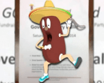 “Bean Feed” GOP fundraiser flyer contained a drawing of a dancing bean…wearing a sombrero