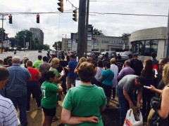 Speaker Schwartzkopf thanks the Counter-Protesters.