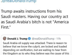 Trump is Saudi Arabia’s Bitch
