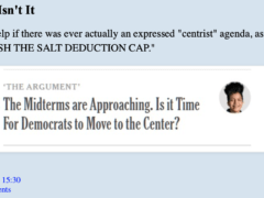 Dems still not close enough to “the center” for the New York Times